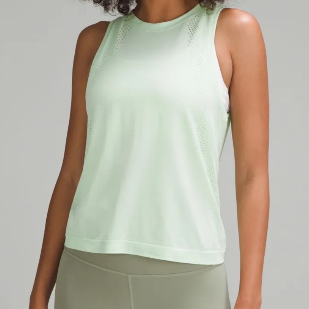 Lululemon Athletica Green Crop Tank Top